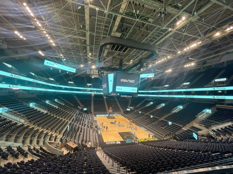 猶他爵士隊主場館計分屏、看臺屏、圍欄屏全景圖